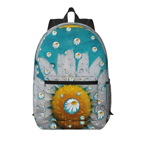 Sac à dos de voyage fleur noir grand format 43,2 cm taille unique avec poches