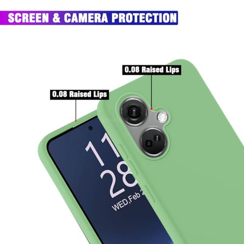 Image of LIRAMARK Liquid Silicone Soft Back Cover Case for OnePlus Nord CE 3 5G (Mint Green)