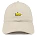 Trendy Apparel Shop Slice of Cheese Embroidered Unstructured Cotton Dad Hat - Stone