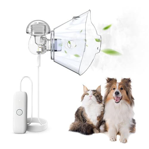 iKeener Pet Mesh Nebulizer for Dogs & Cats, Portable Nebulizer for Pet Breathing Problems, 2 Adjustable Mist Modes, Low Noise, Rechargeable 600mAh Battery, Auto Shut-Off