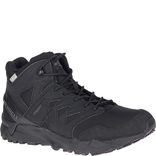 Merrell Men's Jungle Moc Leather Comp Toe Work Shoe Construction Shoe, Black, 10.5
