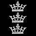 Set of 3 Crown Iron On Rhinestone Crystal T-Shirt Transfers by JCS Rhinestones