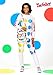 Twister Board Game Costume for Women | Jumpsuit with Zipper Down Center Back, Graphics with Large Spots On White