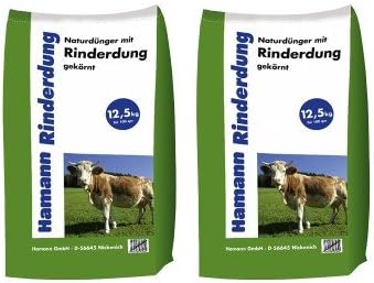 Hamann Naturdünger mit Rinderdung 25 kg - organisch-biologischer Gartendünger mit Langzeitwirkung