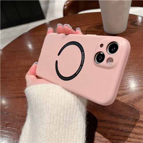Housse iPhone 13 Pro antichoc protégeant l'appareil en cuir rose