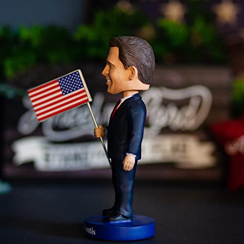 Pesky Patriot Governor Ron Desantis Bobblehead Doll | 7” Tall Resin Action Figure Of Desantis Holding An American Flag Makes A Great Gift Idea For Republicans #TOP7