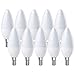 Produktbild UYHGO E14 LED Lampe Warmweiss, 3000K 5W Ersetzt 40W Halogenlampe, Kerzenform, C37(SES) Kleine Schraube, Nicht Dimmbar, für drinnen, Schlafzimmer, Wohnzimmer, Kristallleuchter, 10er-Pack