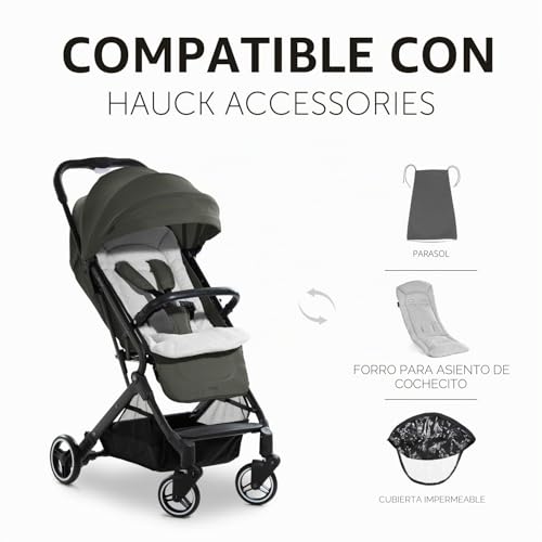 Miniatura 4 de Hauck Travel N Care Silla De Paseo Ligera - Carro Bebe Ultraligero Desde Nacimiento Hasta 22 Kg, Carrito Compacto Y Plegable, Reclinable, Con Suspensión, Protección Uv 50 , Aceituna