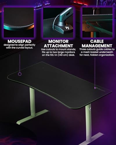 Image of Arozzi Arena Medium Gaming Desk Forest