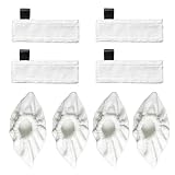 LINSOCLE 8PCS Mikrofaser-Tuchset Kompatibel für Kärcher Dampfreiniger EasyFix SC2, SC3, SC4, SC5, SV7 (4 Bodendüse + 4 die Handdüse) Mikrofaser-Überzugsset- Wiederverwendbar und Maschinenwaschbar