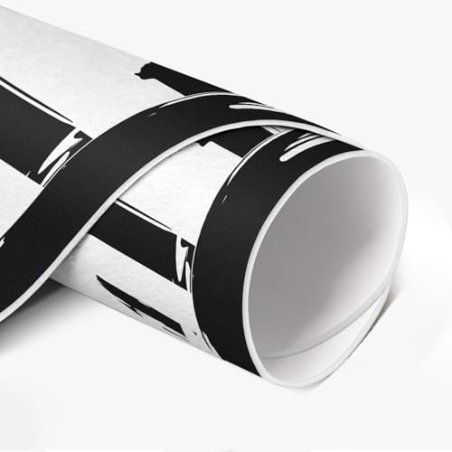 Tapis vinyle ø90 cm élégant abstraction minimaliste - 6