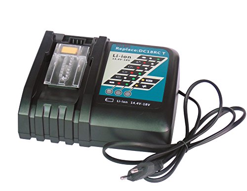 YASI MFG® Chargeur de rechange pour Batterie Makita BL1860 BL1850 BL1845 BL1840 BL1835 BL1830 BL1815 BL1430 BL1440 BL1450 194204-5 194205-3 194309-1