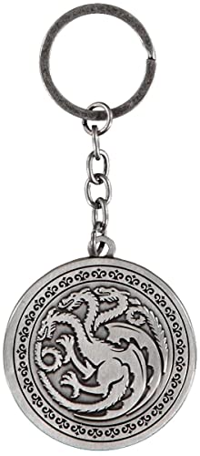 Juego de Tronos House of The Dragon - Dragon Logo Unisex Llavero Colgante Standard Aleación de Zinc