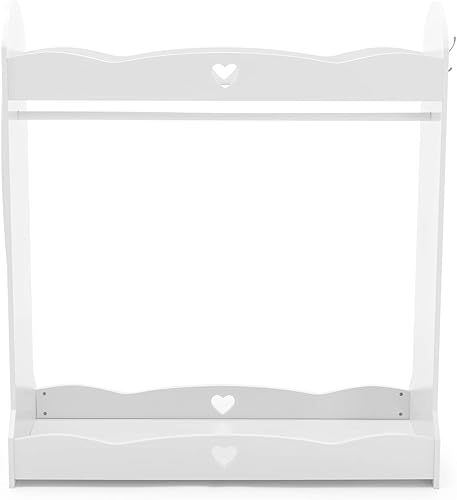 Miniatura 34 de JOYLDIAS - Armario de almacenamiento para niños con espejo y cajones, armario de almacenamiento para niños, armario de disfraces con estante