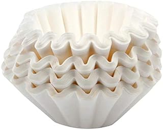 Bunn 6001 500 Count Brew 12-Cup Commercial Coffee Filter, White, Fluted Paper Basket Coffee Ware, Case of 500 Sheets by AMZ Empire
