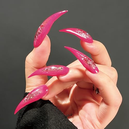 POPSOUL Dragon Claw Press On Nails, Handmade Short Natural False
