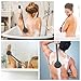 Back Brush Long Handle for Shower, 20.5” Bath Brush, Back Scrubber, Shower Body Brush with Curved Handle for Elderly Disabled, Limited Mobility, Frozen Shoulder,Men and Women