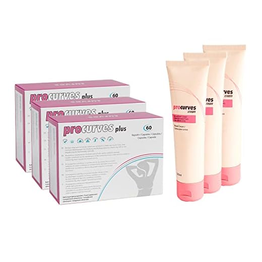 3 Procurves Plus (180 Kapseln) + 3 Procurves Cream (300 ml) : Kapseln und Creme zur natürlichen Vergrößerung