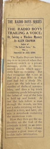 Radio Boys Trailing a Voice, The or Solving a W... B000JD5D00 Book Cover