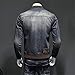 Mens Baseball Coat Jacket Fashion Vintage Denim Jeans Jacket Spring Autumn Stand Collar Casual Coat Blue M