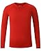 RIKUAOU Youth Boys Compression Shirt, Long Sleeve Kids Athletic Undershirt Quick Dry Base Layers for Baseball Football Sports Tomato Red