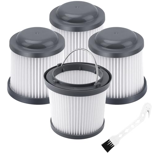4 Pack Replacement Filter for Black and Decker Pivot Handheld Vacuums BDH2000PL, PVF110, PHV1210, PHV1810, BDH2020FLFH, BDH1620FLFH, PHV1410 Pivot Vac Filter LUXRILIX