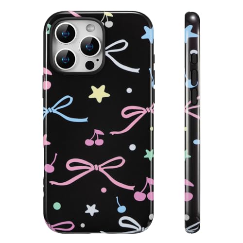 Étui pour iPhone 15 Pro Max coque esthétique originale motif cerises cadeau filles