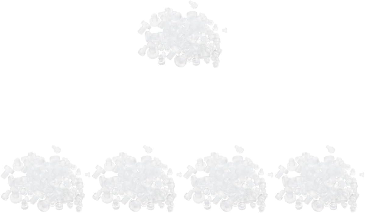 DOITOOL 500pcs Nonslip Furniture Pads Table Bumpers Slip Pad Table Edge Protector Sticky Tack Cabinet Door Bumpers Rubber