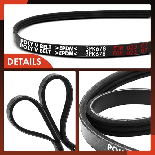 A-Premium Serpentine Belt 26.8 In Water Pump For Ford, Mazda & Mercury Cars - Escape 2001-2004, Taurus 2001-2004, Mystique, Sable, Contour, 6, Tribute, MPV, Cougar, Mystique, Sable by A-Premium - Used condition - Image 8