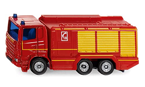 siku 1036001, Feuerwehr Tanklöschfahrzeug Frankreich, Spielzeug-Auto, Metall/Kunststoff, Rot, Anhängerkupplung