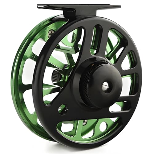 Fly Fishing Reel, Corrosion-Proof CNC Machined Aluminum, One-Way Bearing, Smooth & Lightweight