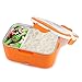 Greensen Elektryczny pojemnik na lunch, podgrzewacz do potraw, pojemnik na lunch, 1500 ml, do domu i samochodu (12 V, pomarańczowy)