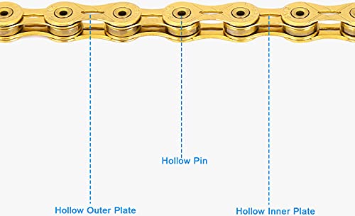 Inkesky 12 Speed Bike Chains - 1/2" X 11/128" 126L - Compatible With Shimano/Kmc/Campagnolo/Sram For Road & Mountain Bike (Black/Dlc Coating / Sx12Sl (Lightest)) #TOP5