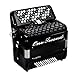 ONESECOND brand 62 key 60 bass Bayan button accordion,professional accordion educational instrument suitable for beginners and students, with back strap(red)