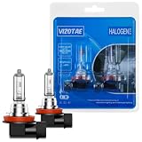Vizotae H11 Halogen Headlight Bulb, 12V 55W 3800K No Glare Head Lamps