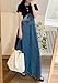 chouyatou Women's Adjustable Strap Distressed Denim Overall Dress A-Line Back Split Pinafore Bib Jean Dress (X-Large, Retro Blue)