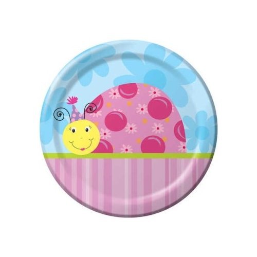 Creative Converting Lil Lady Bug 9-inch Paper Plates 8 Per Pack