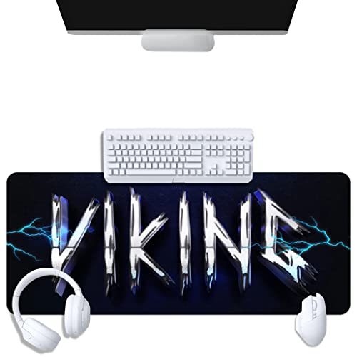 Tapis de souris Viking XXL noir étanche 70x30cm pour bureau et setup gaming