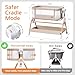kingobabys Baby Bassinet,Bedside Bassinet for baby, Rocking bassinet with Storage Basket and Wheels, Adjustable 6 Heights and All Mesh Sides,Portable Babys Bassinets Bedside Sleeper for Newborn Infant
