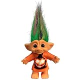 Vintage Troll Dolls Chromatic Adorable for Collections, School Project, Arts and Crafts, Party Favors - 7.5' Tall Colorful Hairs (Include The Length of Hair)