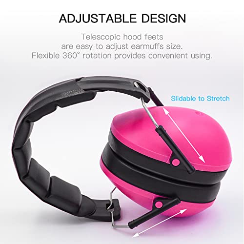 Lookka Ear Defenders Kids, Foldable Adjustable Hearing Protection Noise Cancelling Ear Muffs for Children Baby (6 Months to 14 Years Old)