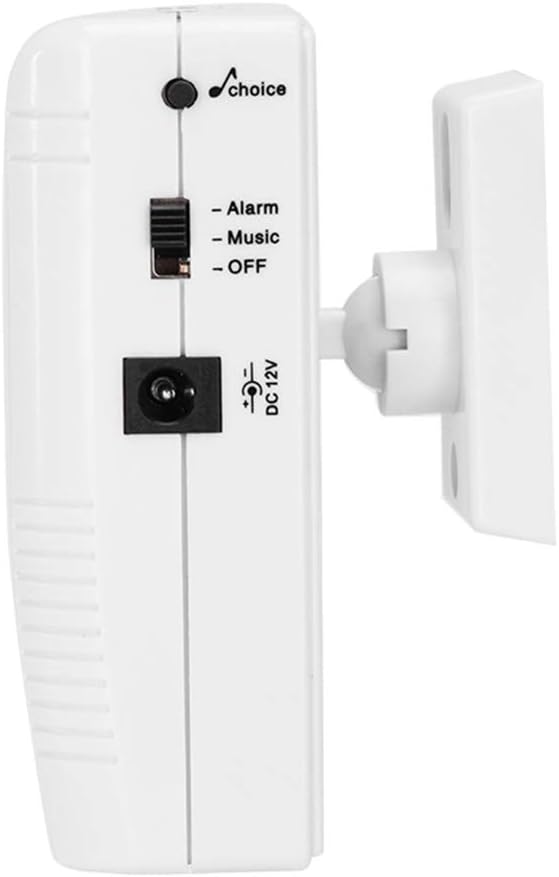 Side view of the sensor attached to its wall mount bracket