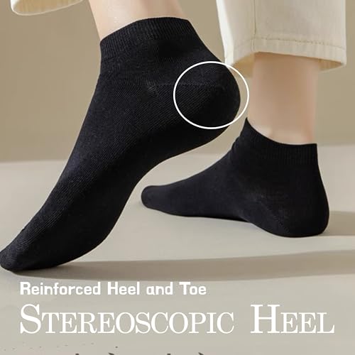 NevEND 6 Pairs Cotton Thin Ankle Low-cut Socks Athletic Lightweight for Women4