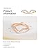 Mameloly Wedding Bands for Women Pear & Round Shaped Stackable Rose Gold Plated Cubic Zirconia Half Eternity CZ Curved Engagement Rings for Her Size 7