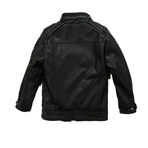 LJYH Boys Winter Pu Leather Jackets Children Velvet Motorcycle Thicken Coats3