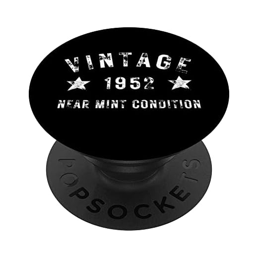 Vintage 1952 Nacido en 1952 Cerca de la Condición de Menta Cumpleaños PopSockets PopGrip Intercambiable
