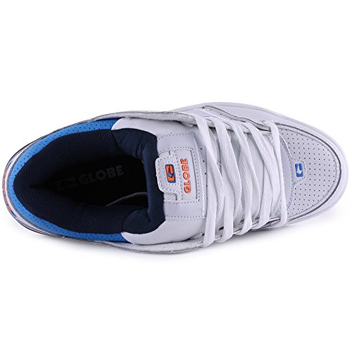 Image of Globe Fusion, Men's Skateboard Shoe, Multicolor White Blue, 13 US