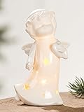 porzellan hersteller  Gilde Engel Figur Weihnachten aus Porzellan mit LED Licht