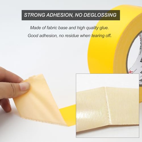 WELSTIK Professional Grade Yellow Duct Tape, Waterproof Duct Cloth Fabric,Duct Tape for Repairs, DIY, Crafts, Indoor Outdoor Use,2 Inch X 45 Yards - Thumbnail 3