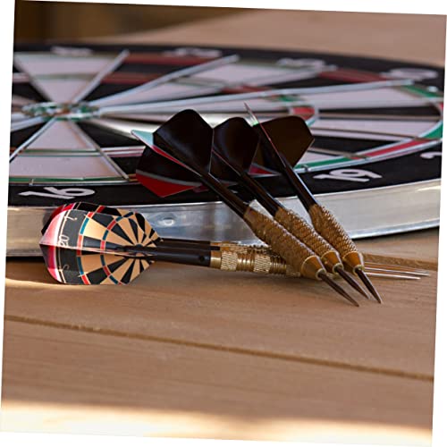 POPETPOP 10 protectores de ala para dardos aluminio negro miniatura 3